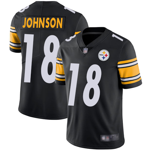 Youth Pittsburgh Steelers Football #18 Limited Black Diontae Johnson Home Vapor Untouchable Nike NFL Jersey->youth nfl jersey->Youth Jersey
